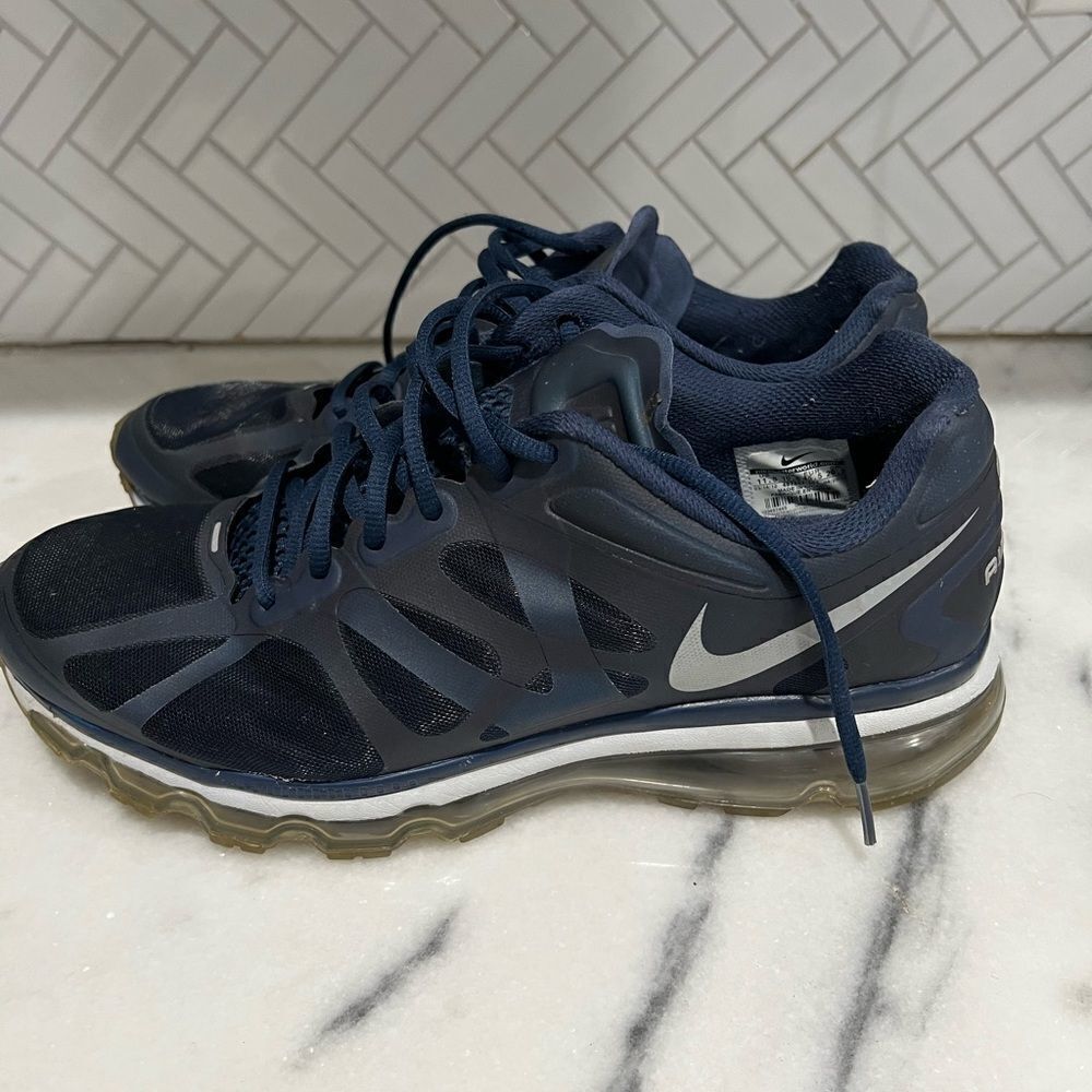 Size 11.5- Nike Air Max 2012 light mid/ metallic silver-pure platinum